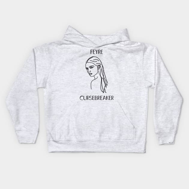 ACOTAR Feyre Cursebreaker Kids Hoodie by baranskini